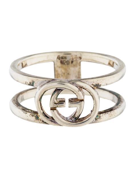 gucci wide band with interlocking g motif ring|gucci heart and cross ring.